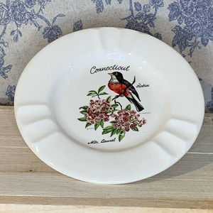 Connecticut State Bird and Flower 5.5" Collector’s Plate by ARCO D. Rudeman